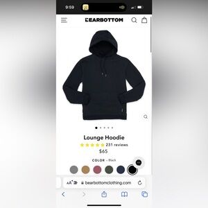 Bear Bottom hoodie in black (men’s medium)